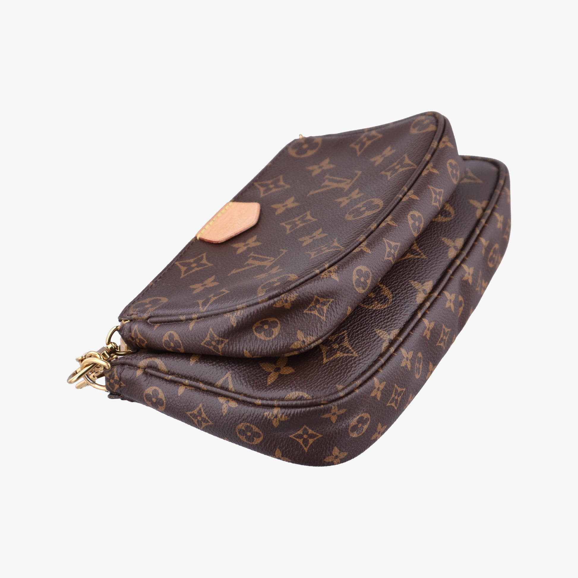 Pre-owned Louis Vuitton Multi Pochette Accessoir brown×khaki Monogram Canvas M44813 shoulderbag | stylenewstar