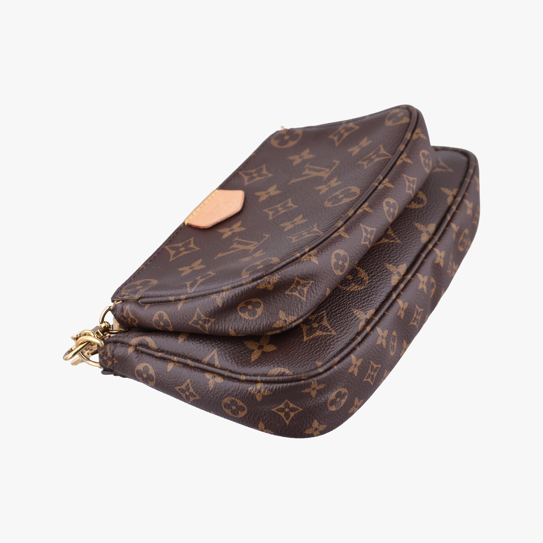 Pre-owned Louis Vuitton Multi Pochette Accessoir brown×khaki Monogram Canvas M44813 shoulderbag | stylenewstar