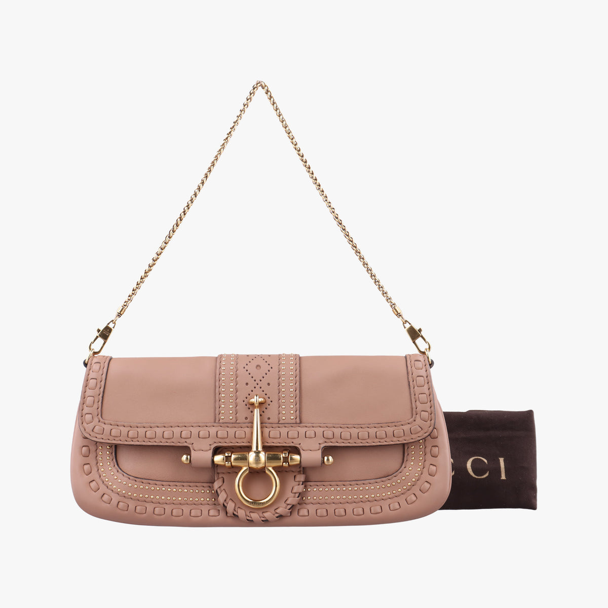Pre-owned Gucci Snaffle Bit Brown leather 263984 handbag | stylenewstar