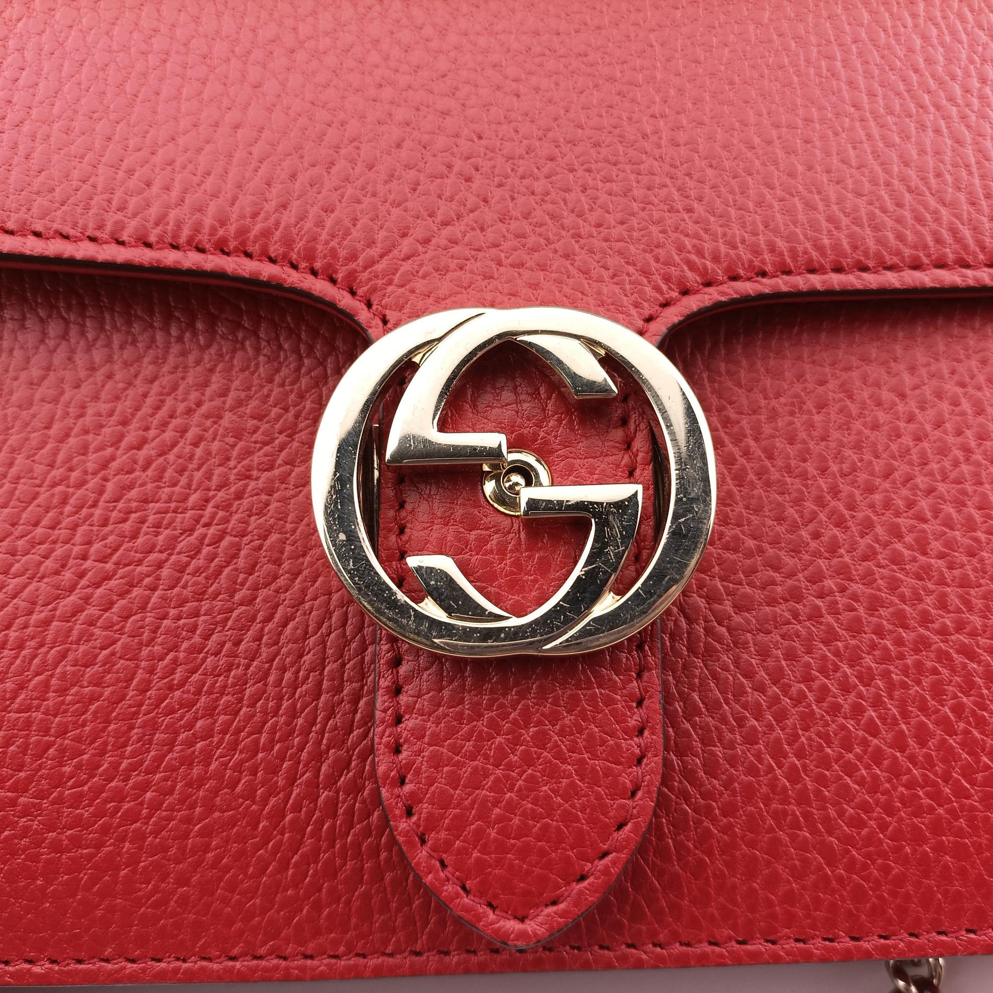Interlocking G Red Leather 510303 A039897858インターロッキングG レッド レザー 510303 A039897858