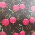 Pre-owned Louis Vuitton Cherry Sac Plat Brown×Cherry Print Monogram Canvas M95010 handbag | stylenewstar