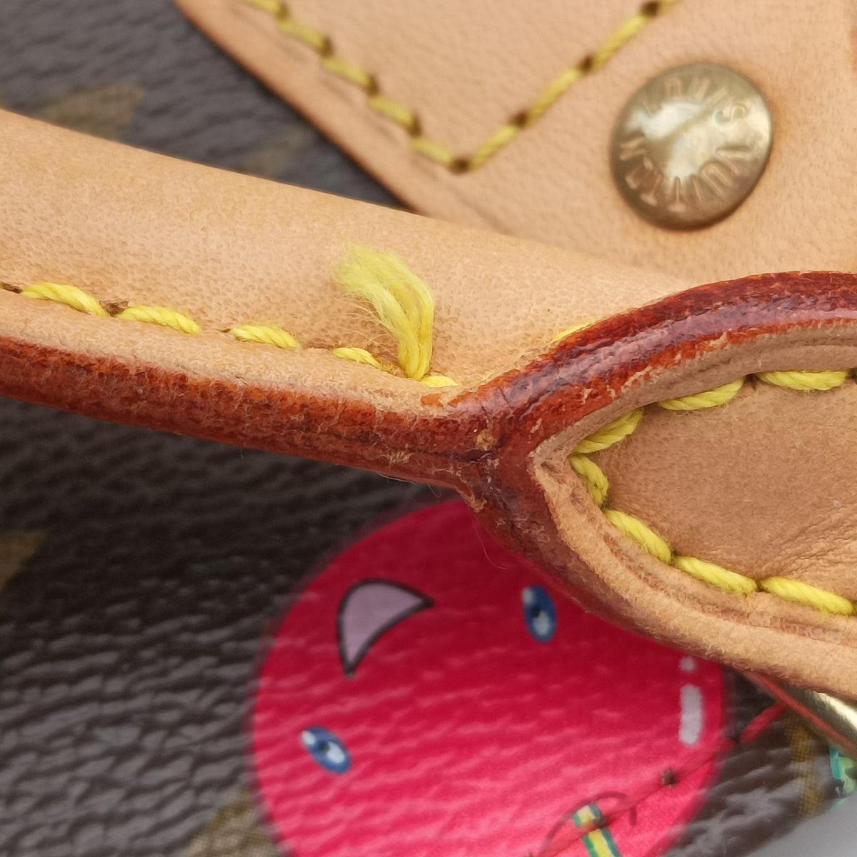 Pre-owned Louis Vuitton Cherry Sac Plat Brown×Cherry Print Monogram Canvas M95010 handbag | stylenewstar