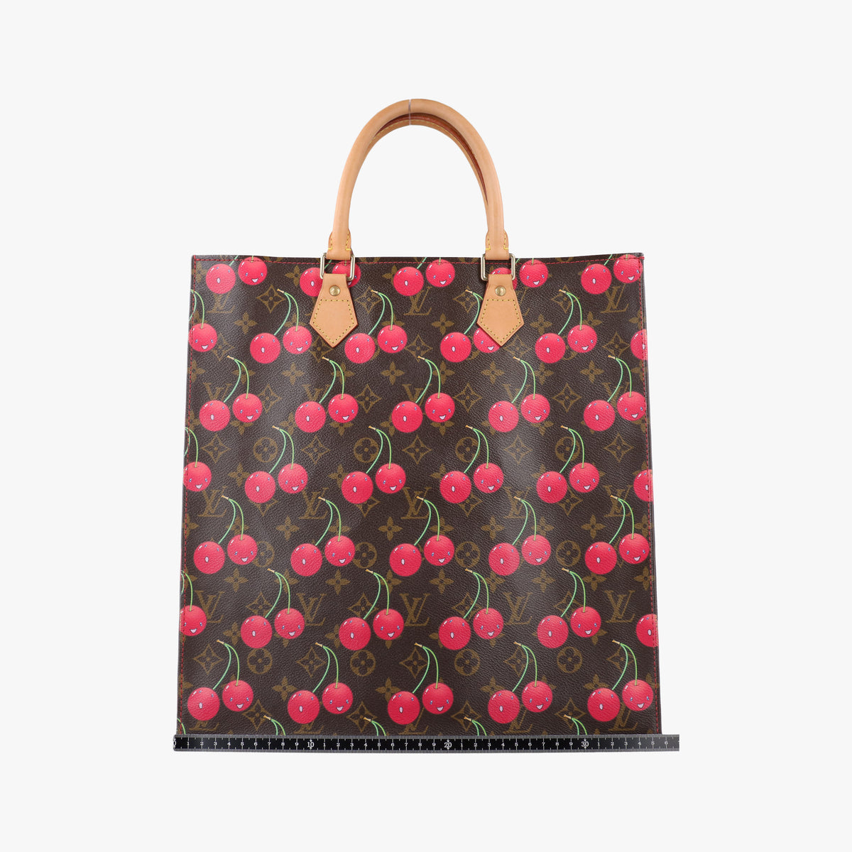 Pre-owned Louis Vuitton Cherry Sac Plat Brown×Cherry Print Monogram Canvas M95010 handbag | stylenewstar