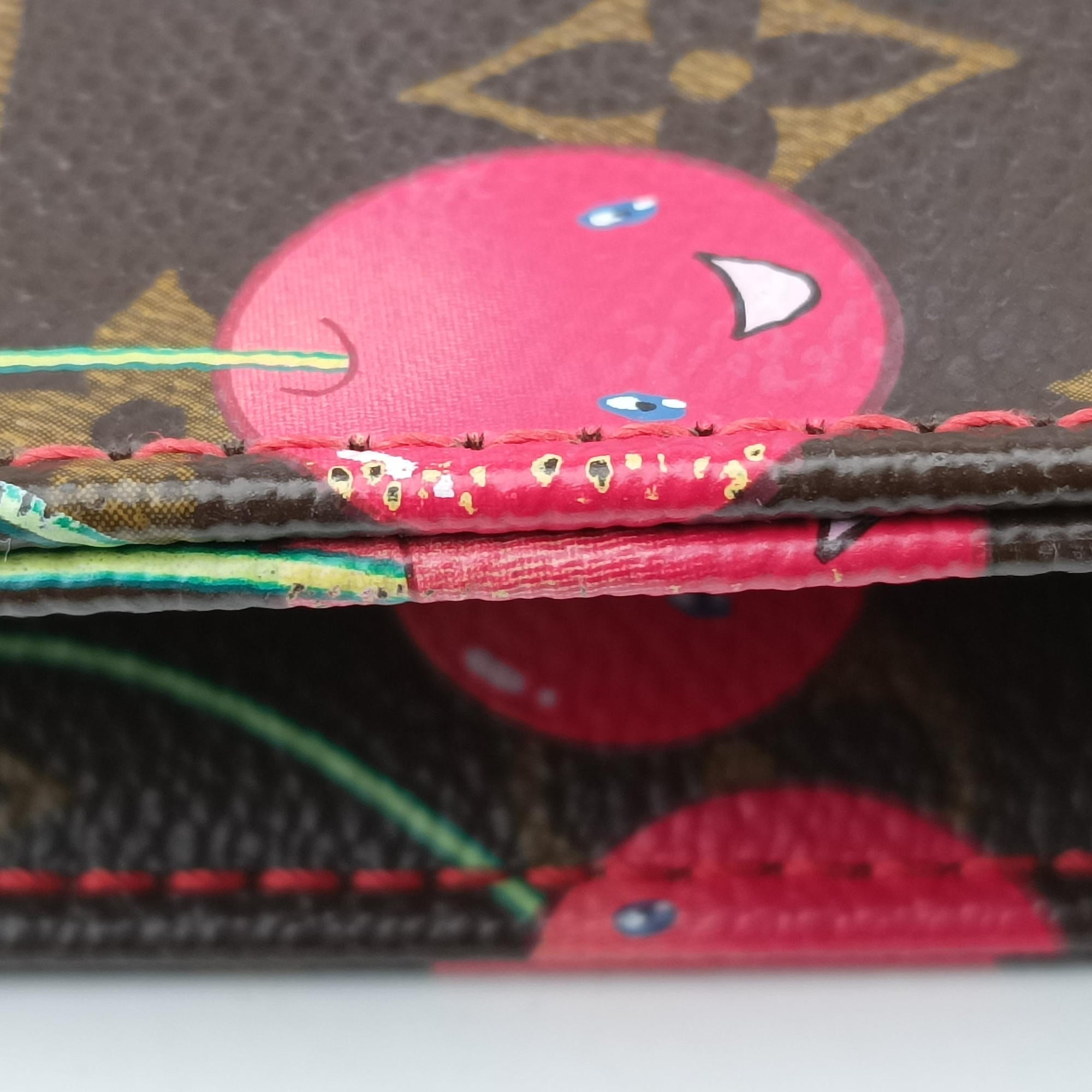Pre-owned Louis Vuitton Cherry Sac Plat Brown×Cherry Print Monogram Canvas M95010 handbag | stylenewstar