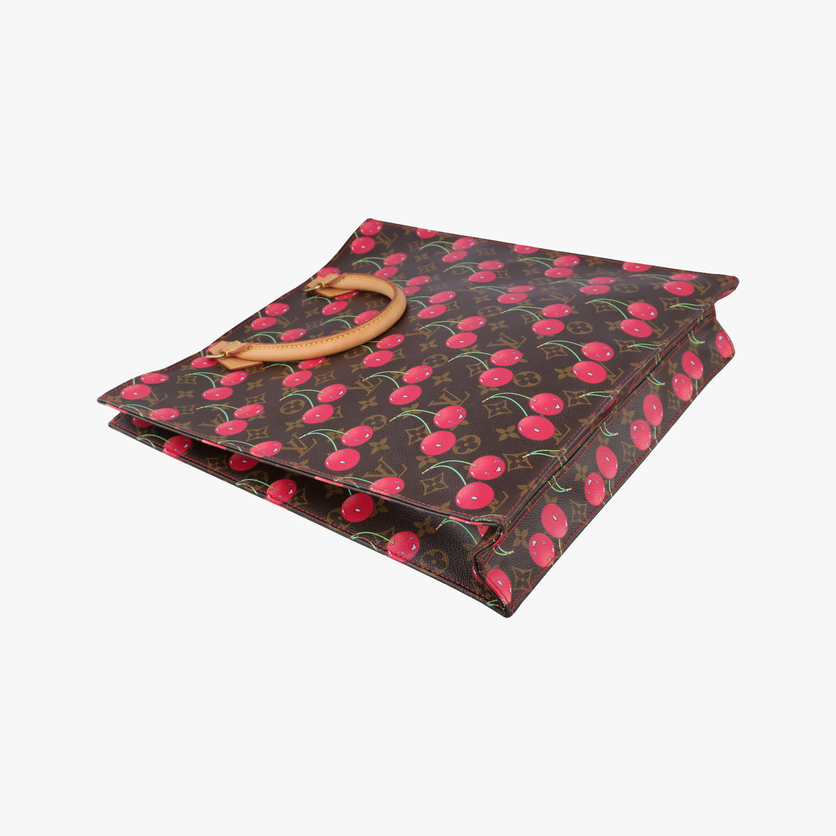 Pre-owned Louis Vuitton Cherry Sac Plat Brown×Cherry Print Monogram Canvas M95010 handbag | stylenewstar