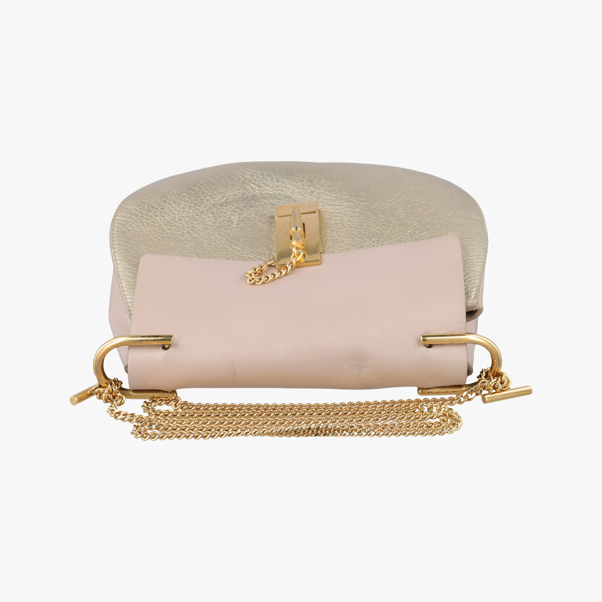 Pre-owned Chloe DREW Pink×Gold Leather  shoulderbag | stylenewstar