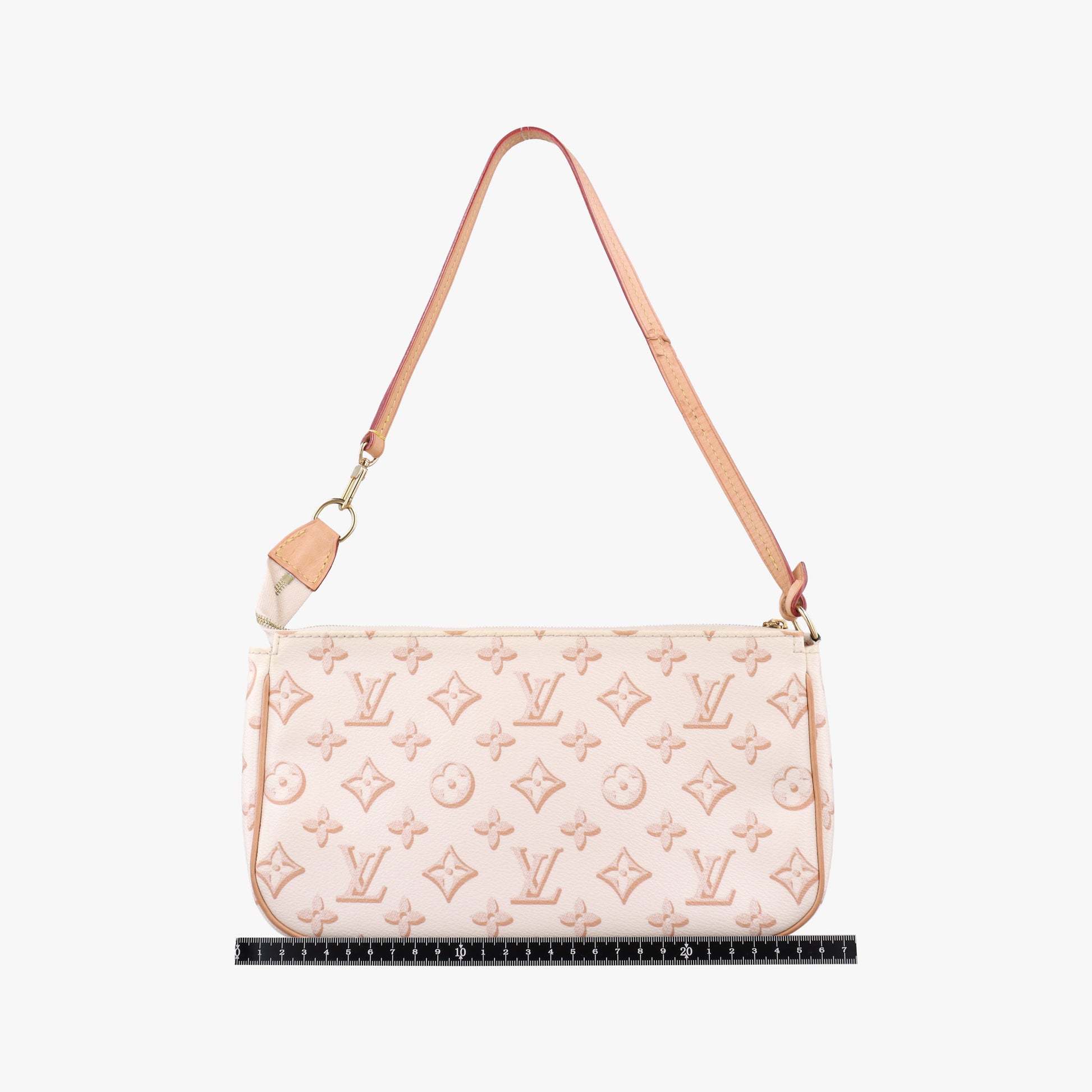 Maxi Pochette Accessoires Ivory x Brown PVC-coated canvas M20920 IC Chipマキシ ポシェット アクセソワール アイボリーxブラウン PVCコーティングキャンバス M20920 ICチップ