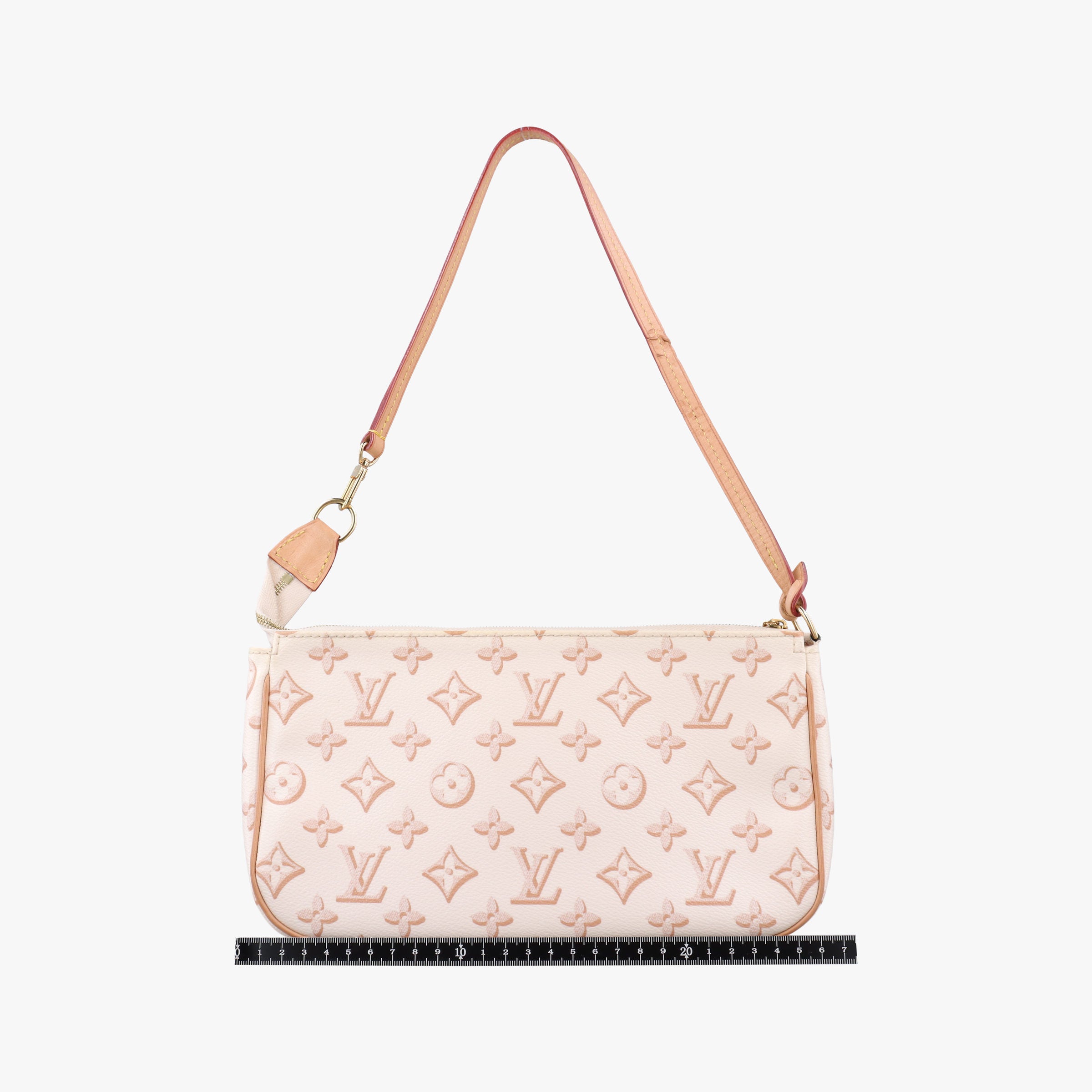 Maxi Pochette Accessoires Ivory x Brown PVC-coated canvas M20920 IC Chipマキシ ポシェット アクセソワール アイボリーxブラウン PVCコーティングキャンバス M20920 ICチップ