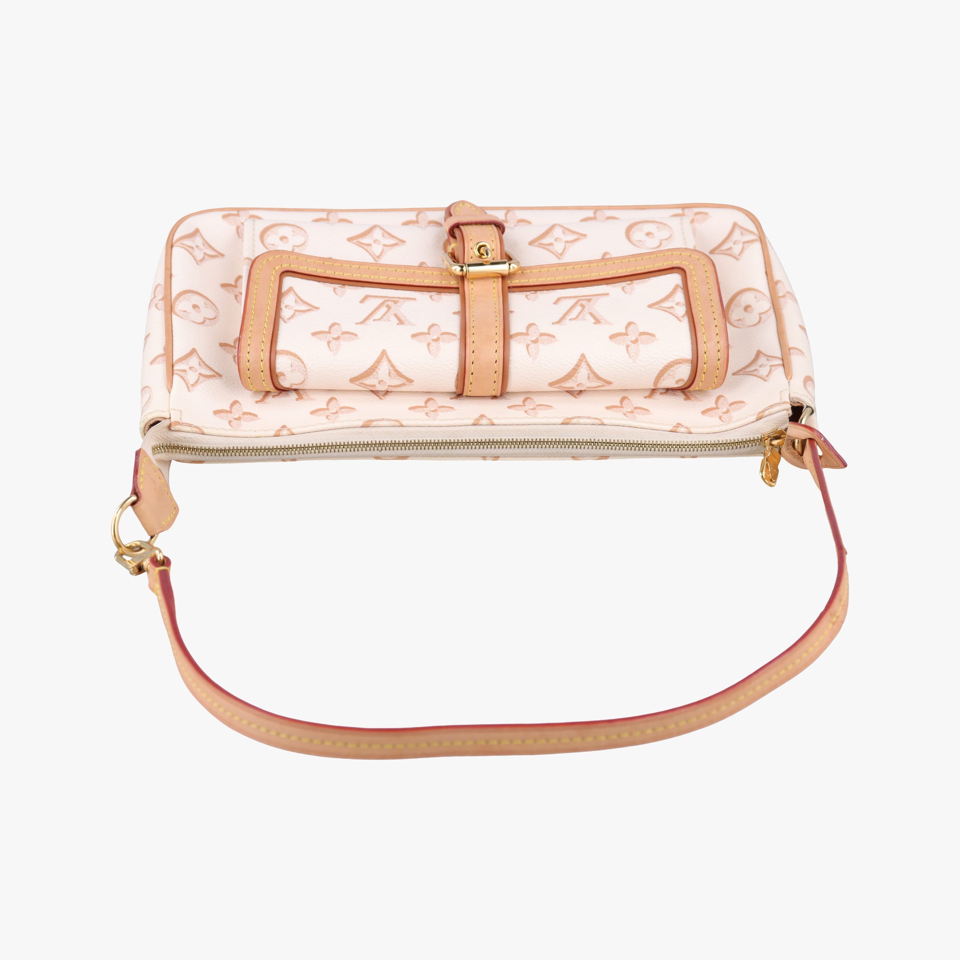 Maxi Pochette Accessoires Ivory x Brown PVC-coated canvas M20920 IC Chipマキシ ポシェット アクセソワール アイボリーxブラウン PVCコーティングキャンバス M20920 ICチップ