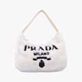 Pre-owned Prada Re-Edition2000 White Terry cloth 1NE515 handbag | stylenewstar