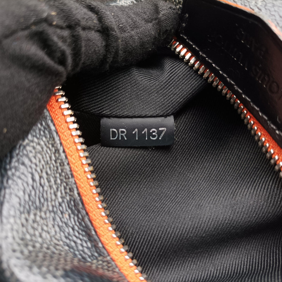 Pre-owned Louis Vuitton Josh Noir×orange Damier Graphite N42403 backpack/rucksack | stylenewstar