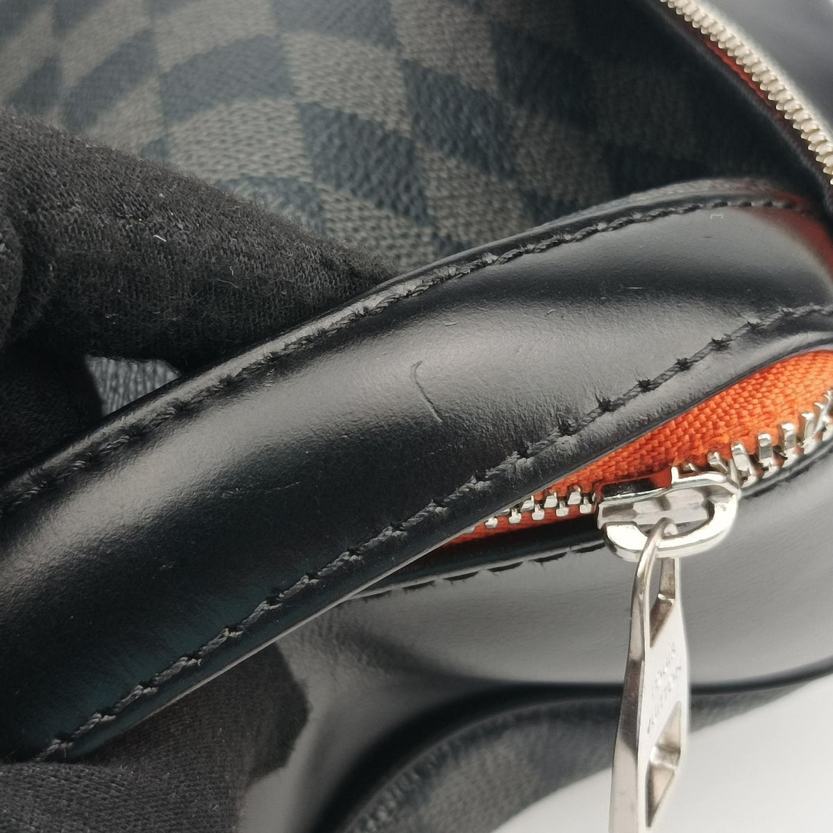 Pre-owned Louis Vuitton Josh Noir×orange Damier Graphite N42403 backpack/rucksack | stylenewstar