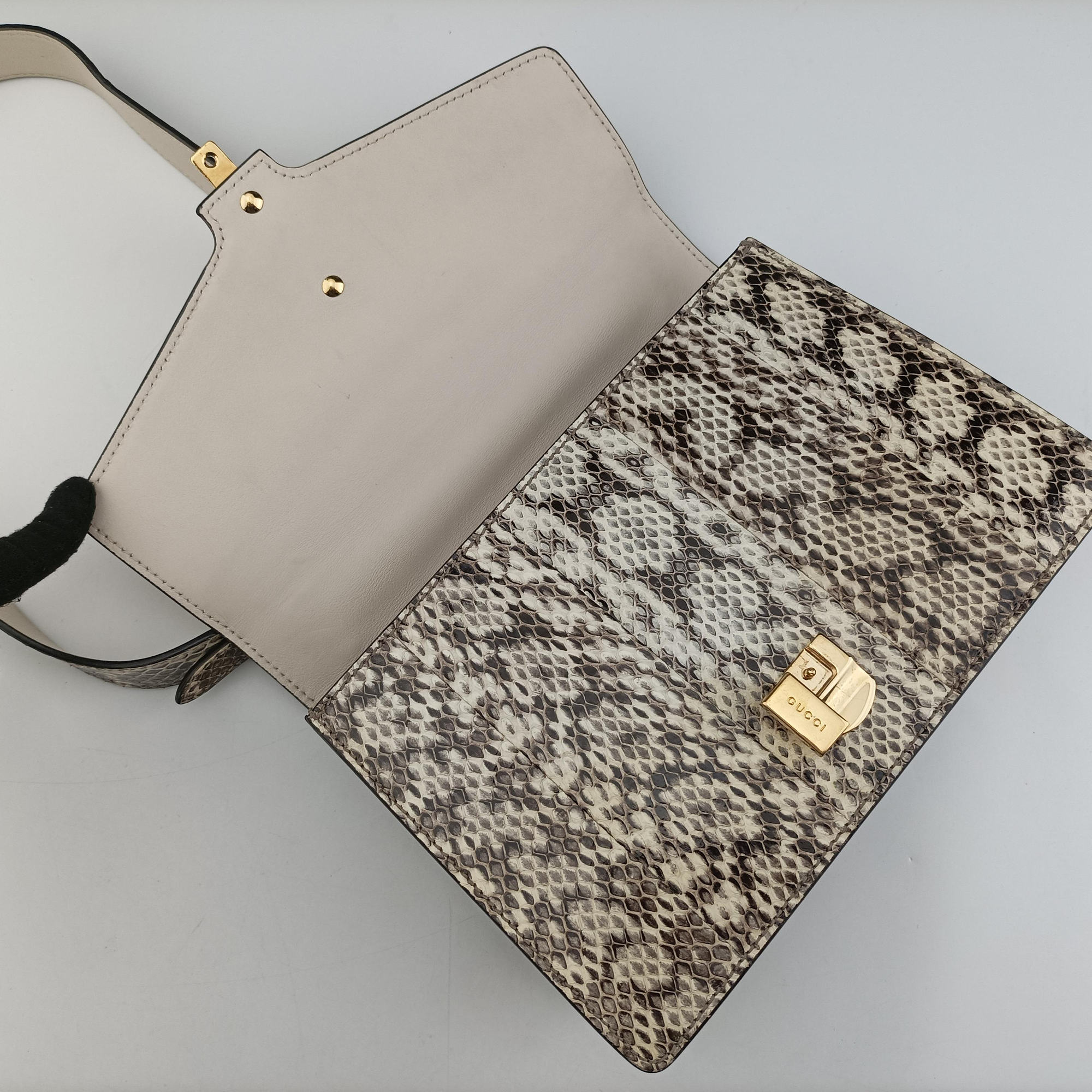 Sylvie Beige×Multi Snakeskin×Leather 421882 C019986908シルヴィ ベージュ×マルチ ヘビ革 421882 C019986908