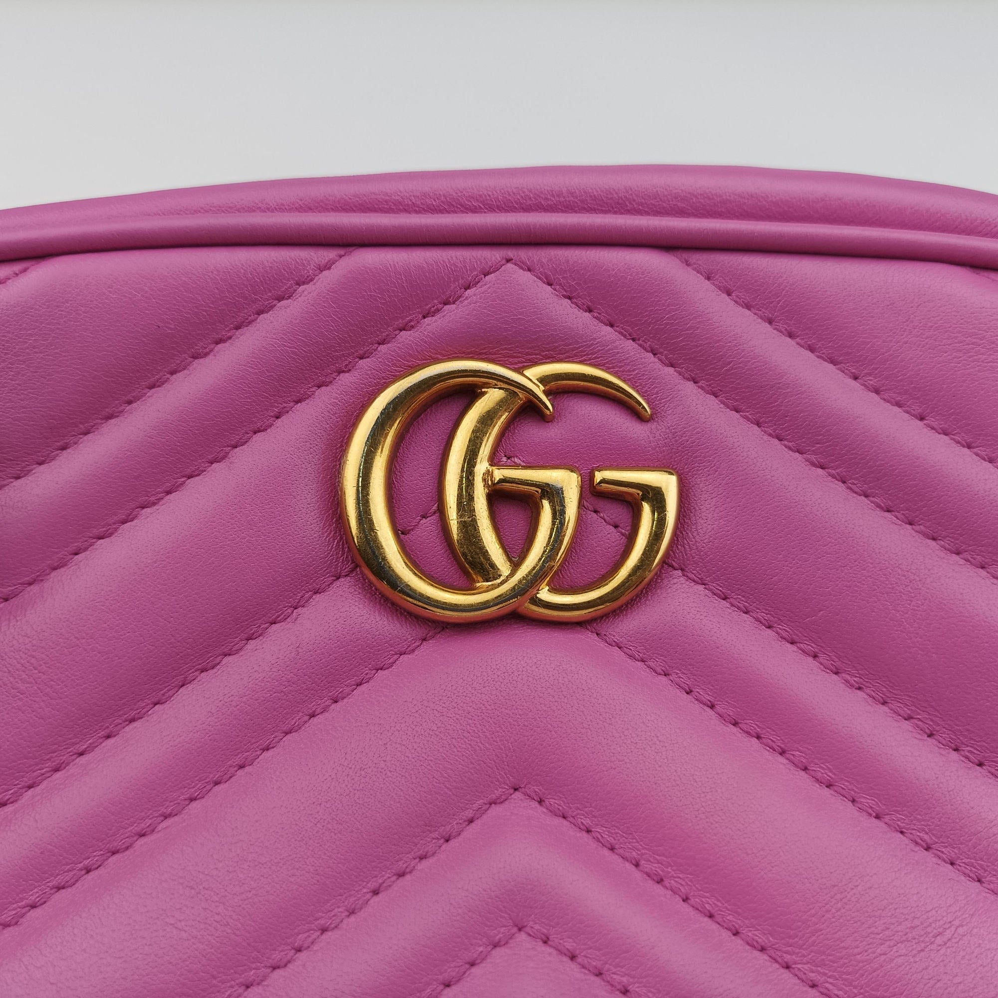 GG Marmont Pink Leather 448065 I020588318GGマーモント ピンク レザー 448065 I020588318