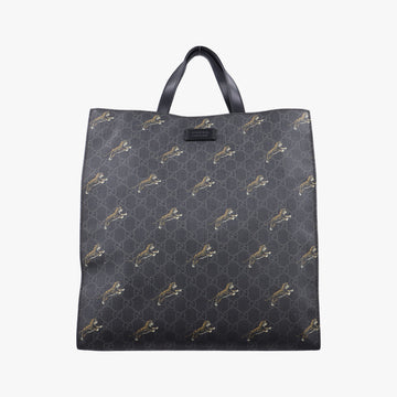 Pre-owned Gucci GG Supreme Tiger Black PVC coated canvas 495559 handbag | stylenewstar