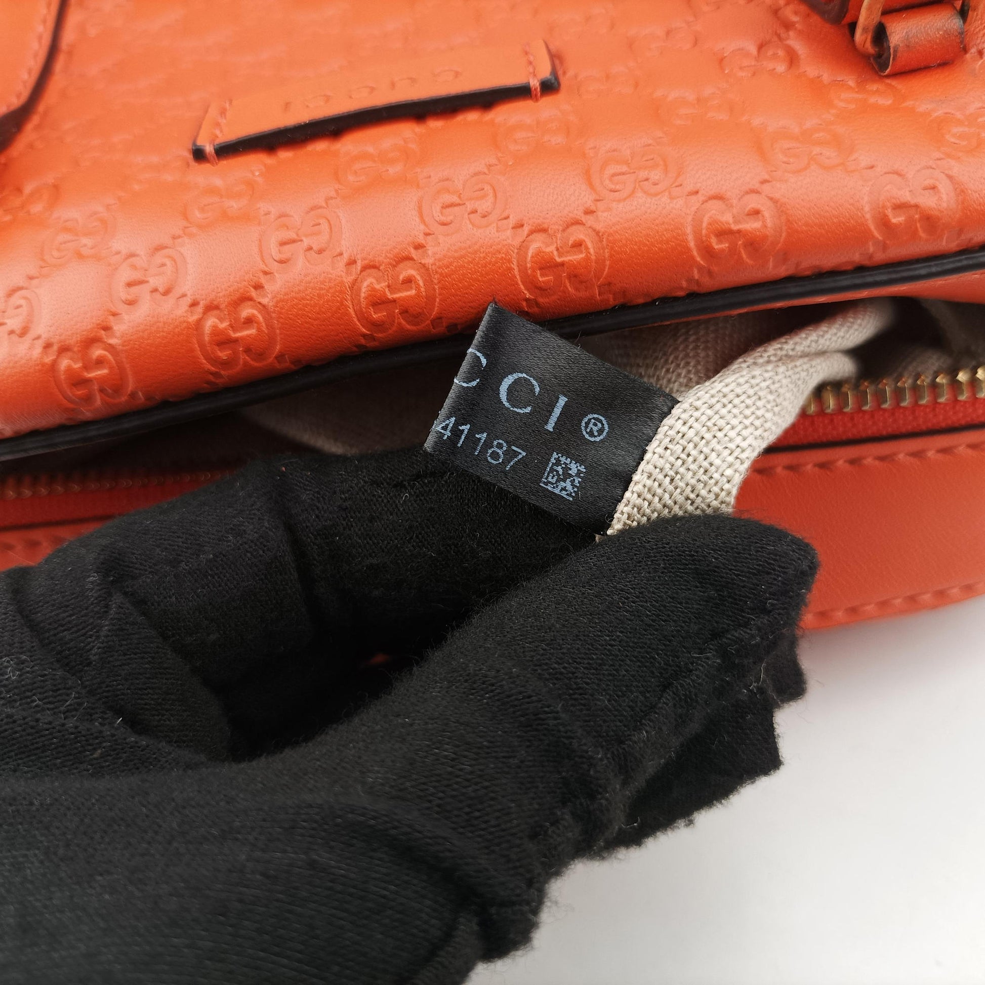 Microguccissima Orange Leather 510289 C024541187マイクログッチシマ オレンジ レザー 510289 C024541187