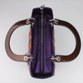 Lady Dior purple×orange Leather 15-BO-1111レディディオール パープル×オレンジ レザー 15-BO-1111