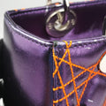 Lady Dior purple×orange Leather 15-BO-1111レディディオール パープル×オレンジ レザー 15-BO-1111