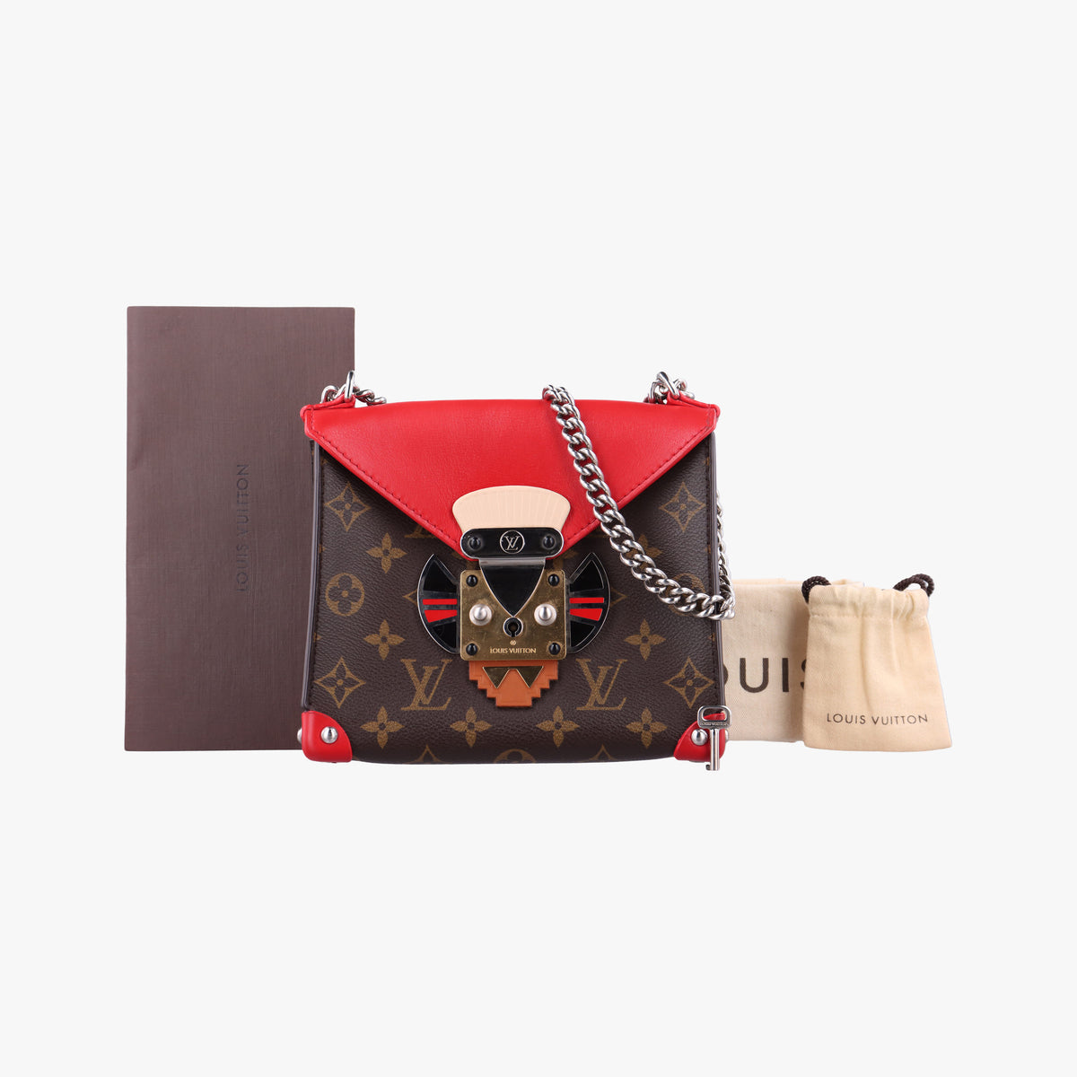 TRIBAL MASK Brown Monogram canvas×leather M50129 FL4164トライバルマスク モノグラム/ブラウン×レッド モノグラムキャンバス×レザー M50129 FL4164