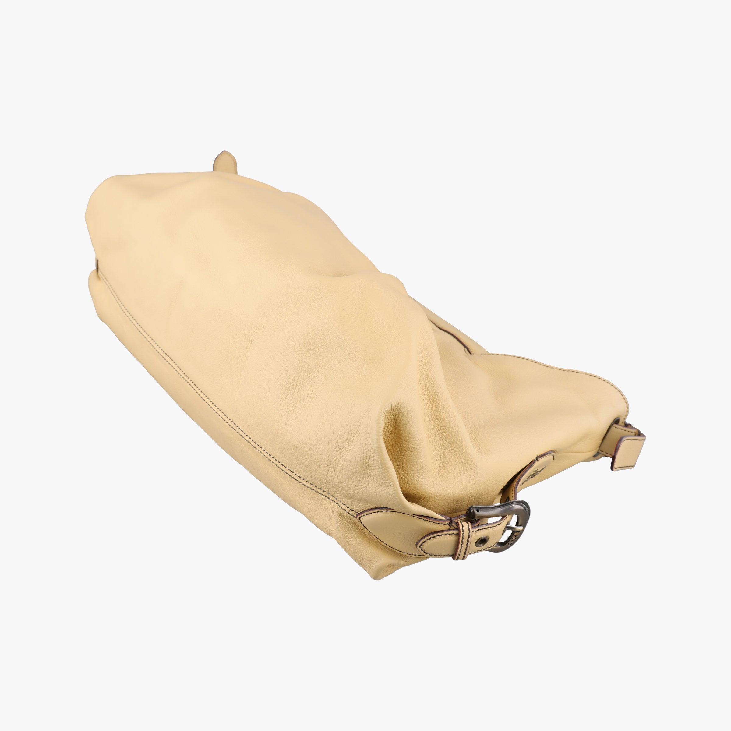 Pre-owned Fendi Toile de Cuir Yellow Leather 8BR579 handbag | stylenewstar