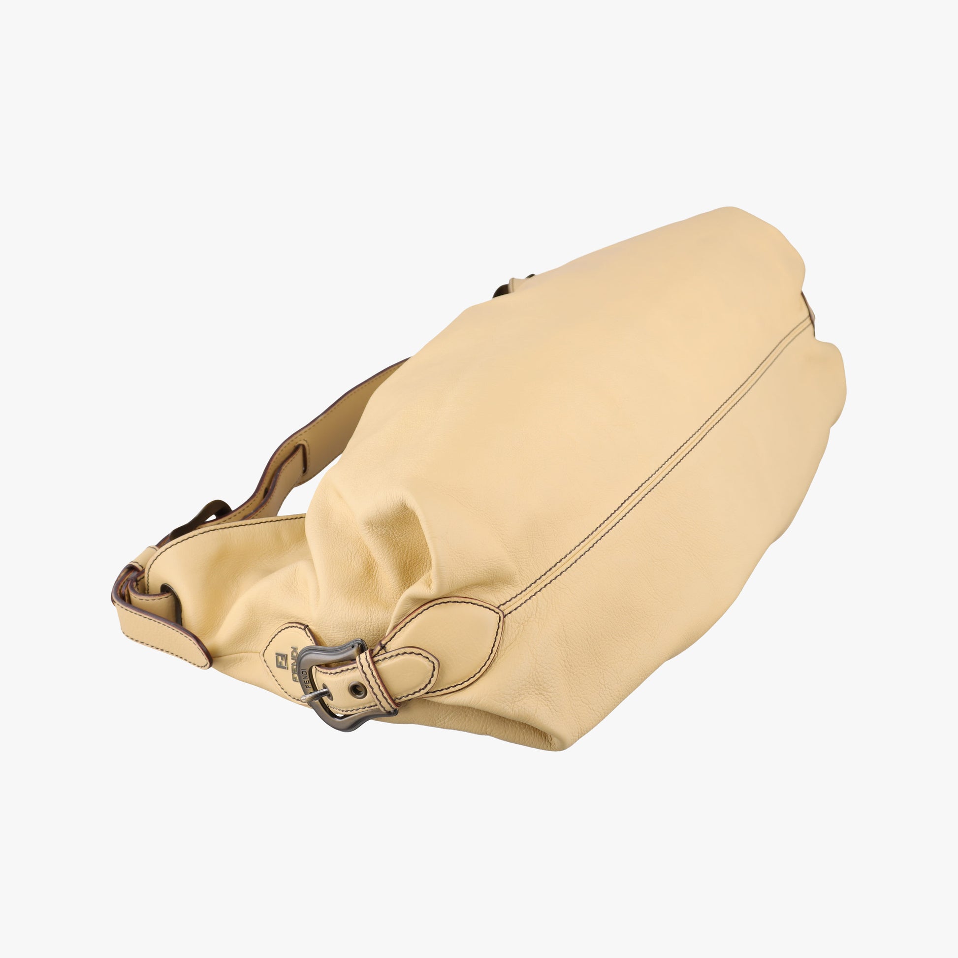 Pre-owned Fendi Toile de Cuir Yellow Leather 8BR579 handbag | stylenewstar