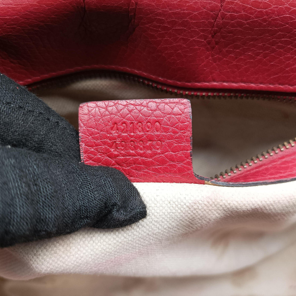 GG Marmont Red Leather 421890 Lot number unknownGGマーモント レッド レザー 421890 製番不明
