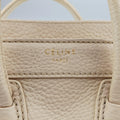 Pre-owned Celine luggage nano shopper Beige Leather  handbag | stylenewstar