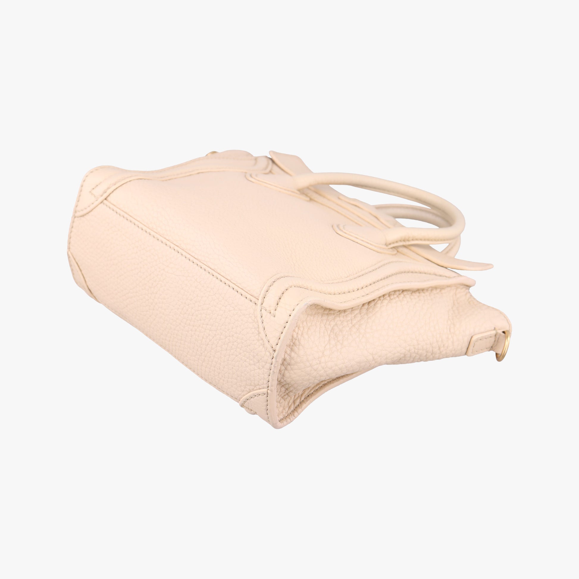 Pre-owned Celine luggage nano shopper Beige Leather  handbag | stylenewstar