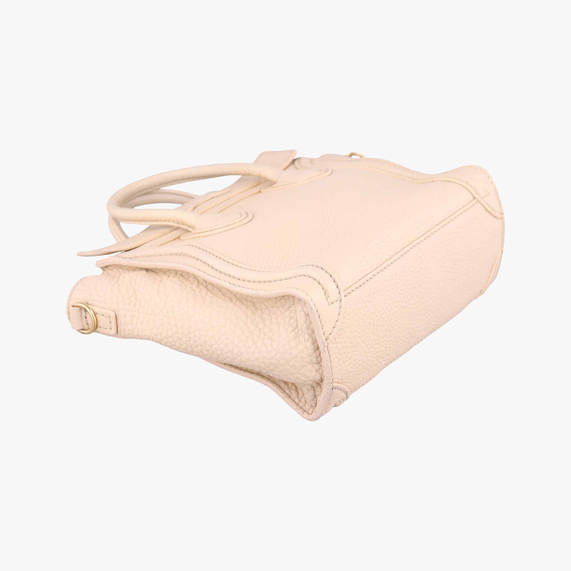 Pre-owned Celine luggage nano shopper Beige Leather  handbag | stylenewstar