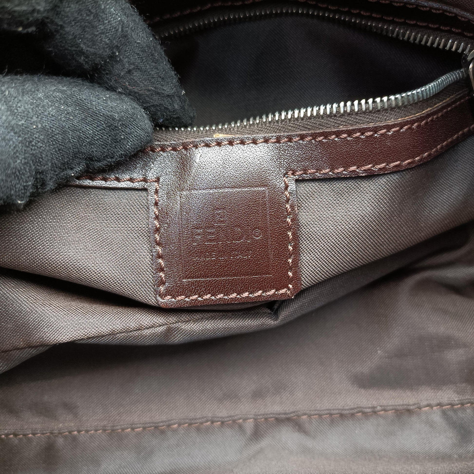Zucca pattern Brown canvas×leather 214526 214526566009ズッカ柄 ブラウン キャンバス×レザー 214526 214526566009