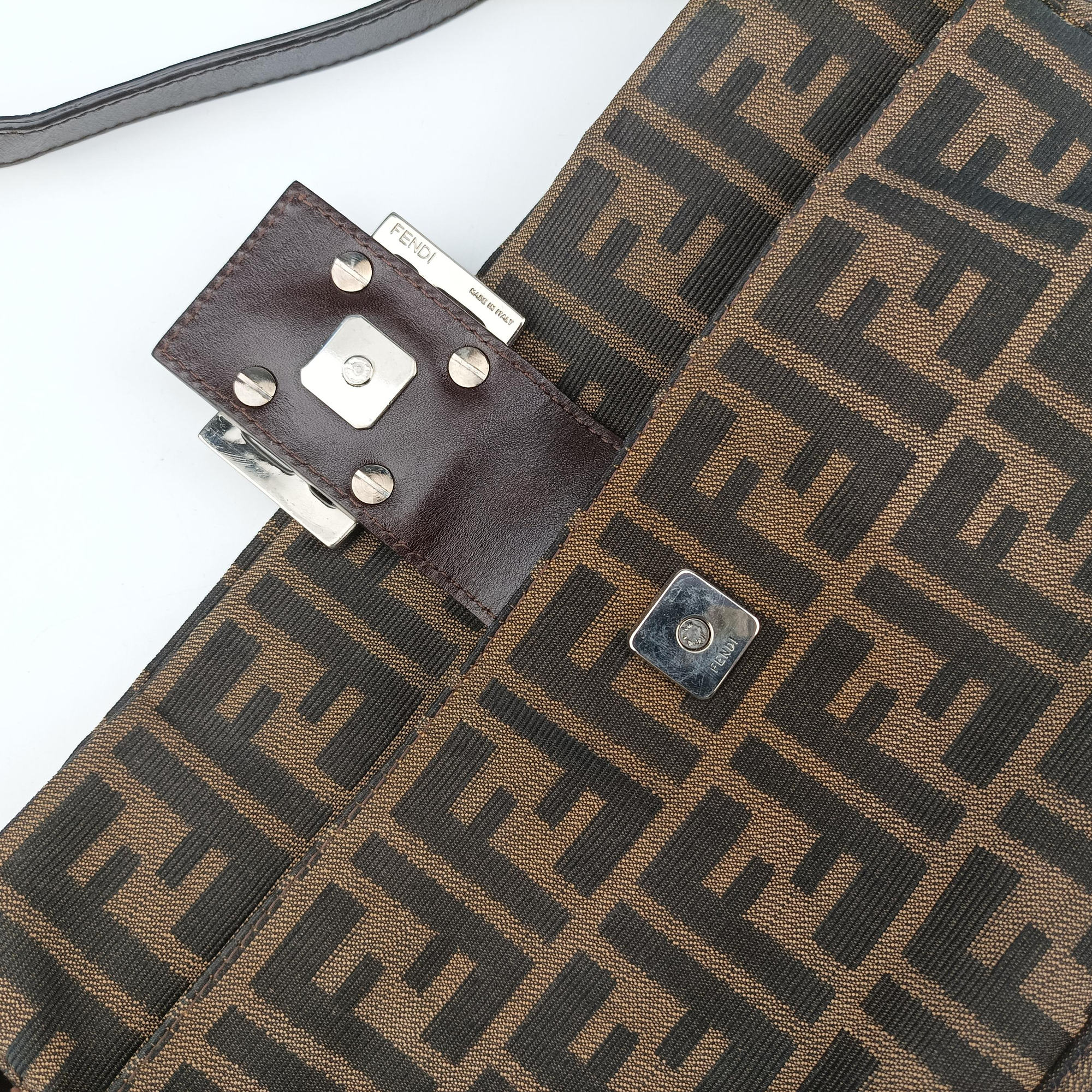Zucca pattern Brown canvas×leather 214526 214526566009ズッカ柄 ブラウン キャンバス×レザー 214526 214526566009