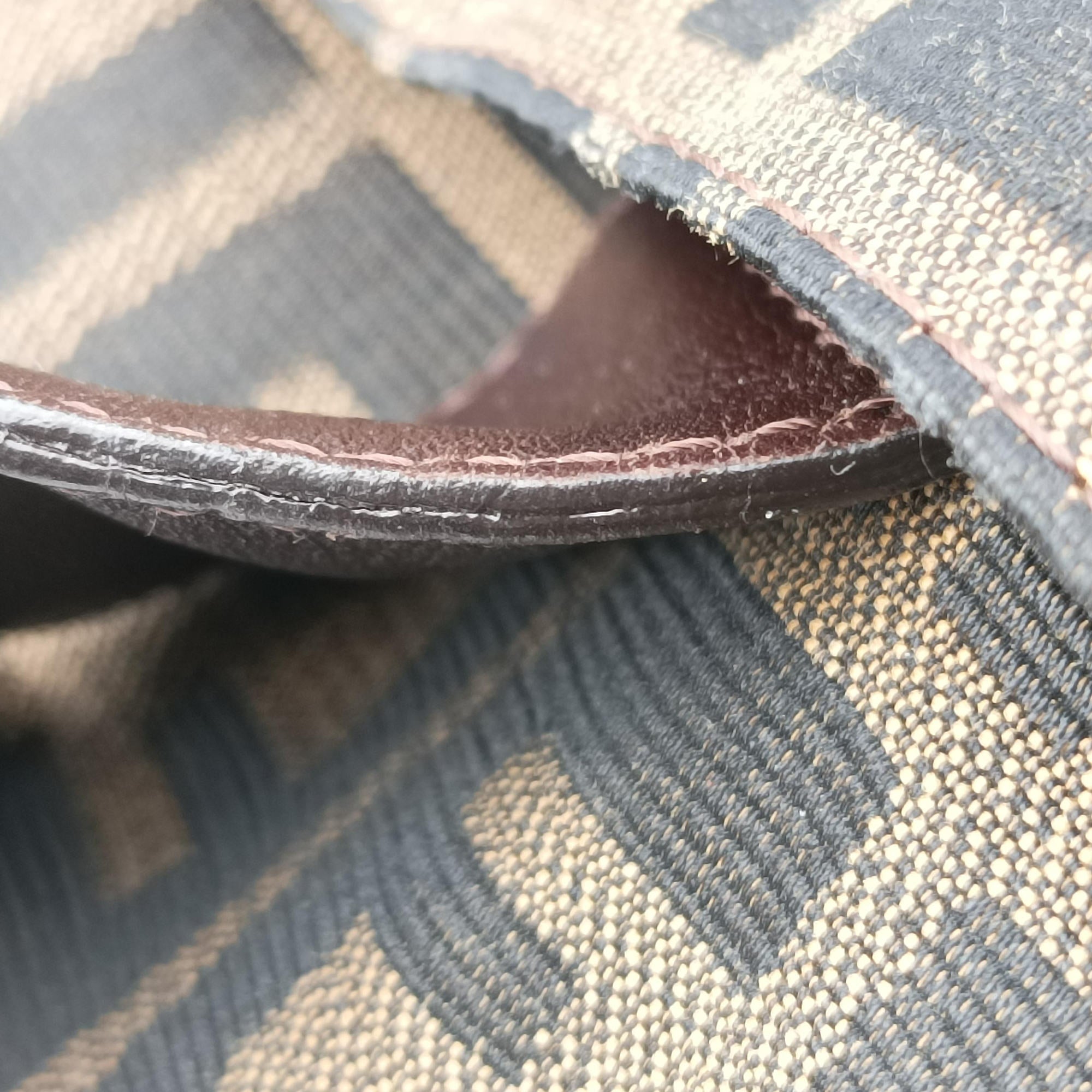 Zucca pattern Brown canvas×leather 214526 214526566009ズッカ柄 ブラウン キャンバス×レザー 214526 214526566009