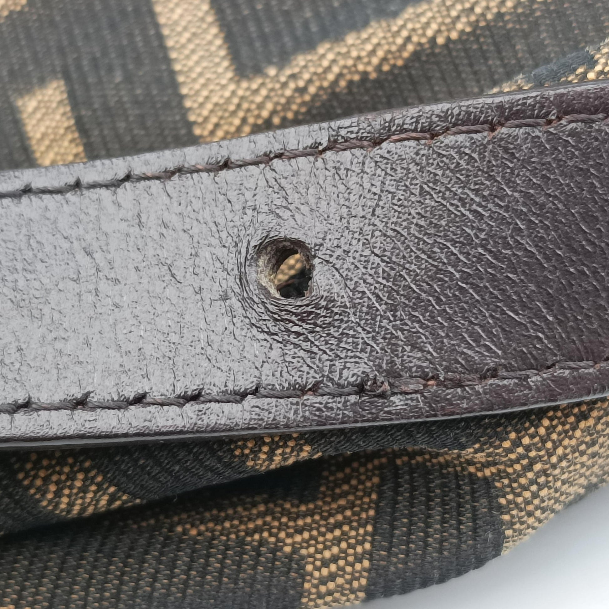 Zucca pattern Brown canvas×leather 214526 214526566009ズッカ柄 ブラウン キャンバス×レザー 214526 214526566009