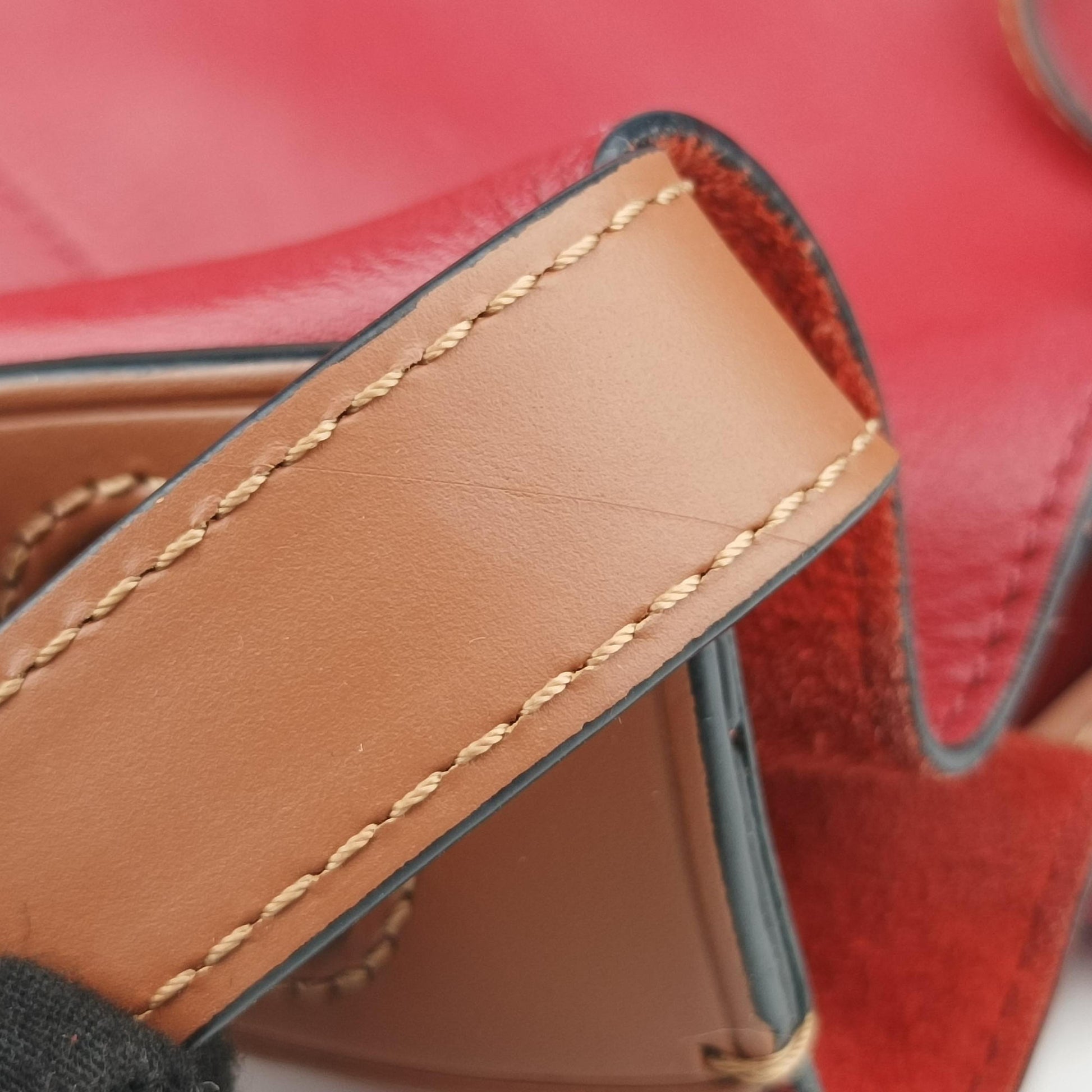 balloon Red x Brown leather 262027バルーン レッド x ブラウン レザー 262027