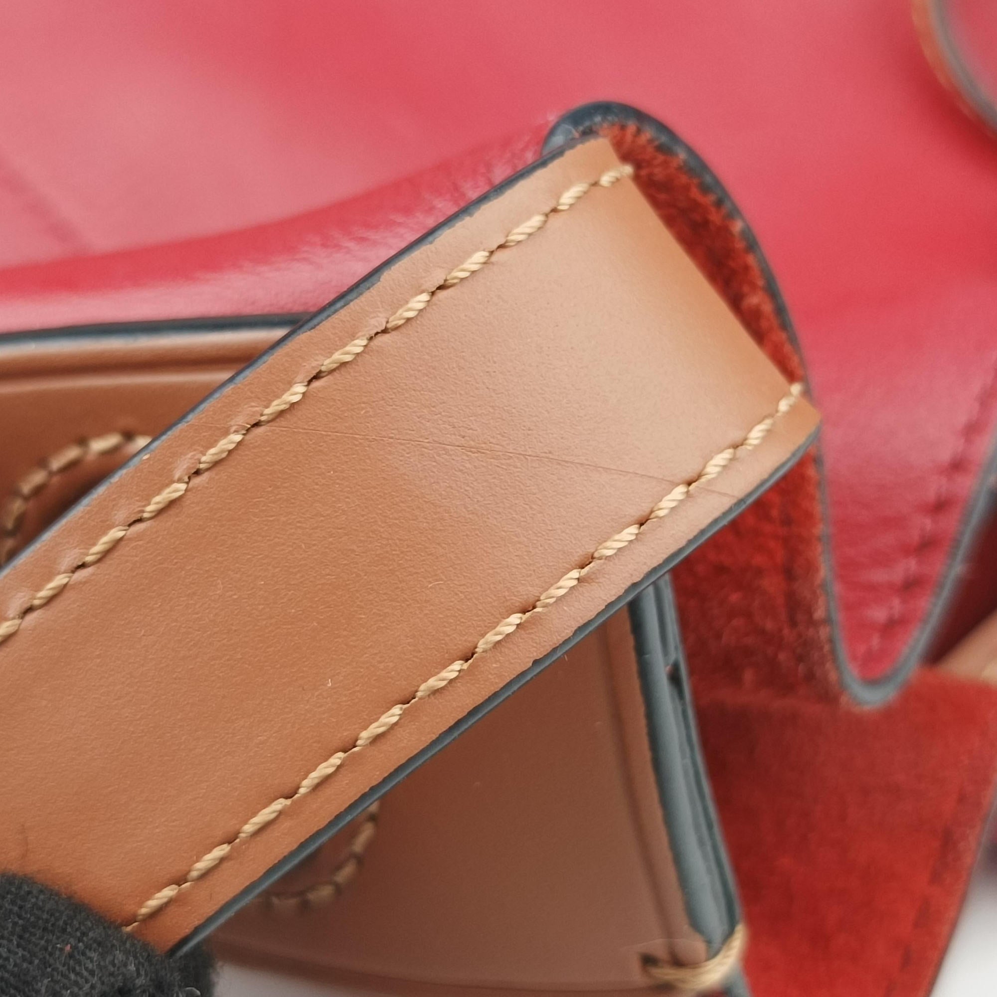 balloon Red x Brown leather 262027バルーン レッド x ブラウン レザー 262027
