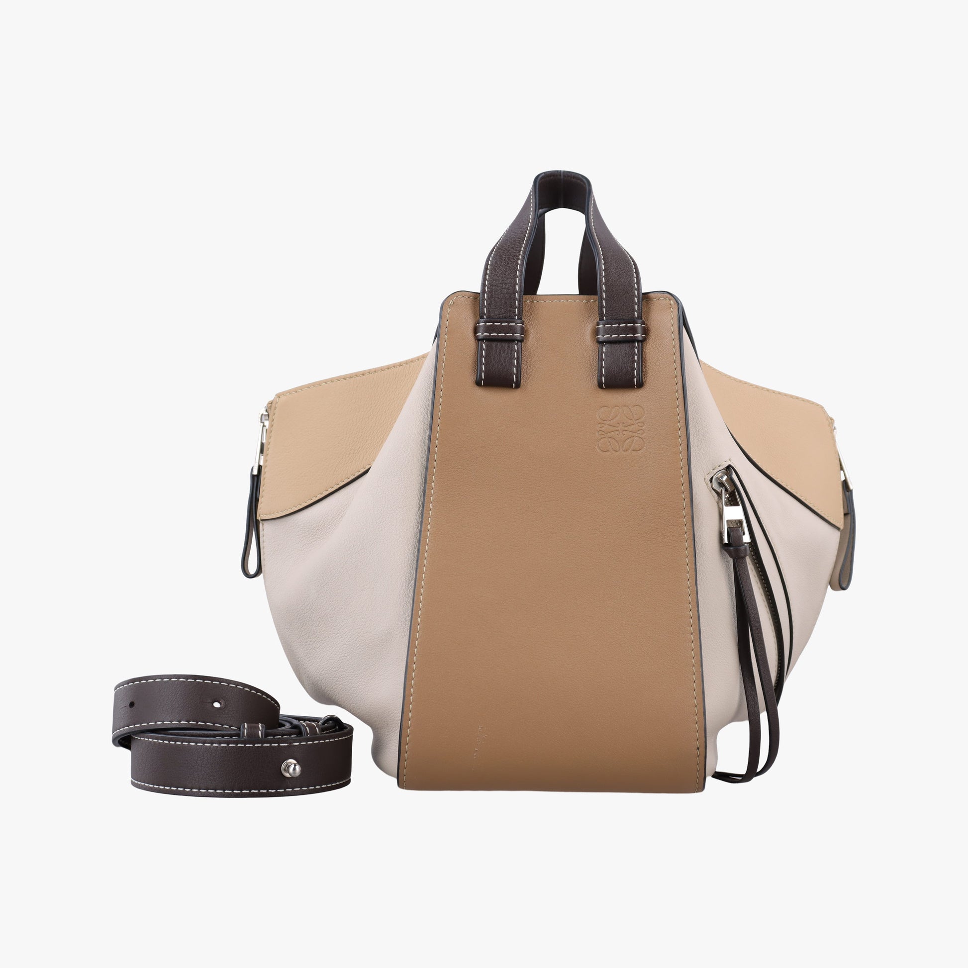 Hammock Gray × Beige × Brown Leather 65 18 43ハンモック グレー × ベージュ × ブラウン レザー 65 18 43