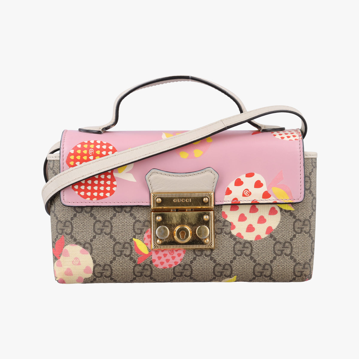 Padlock beige×Multicolour PVC coated canvas×Leather 652683 パドロック ベージュ×マルチカラー PVCコーティングキャンバス×レザー 652683