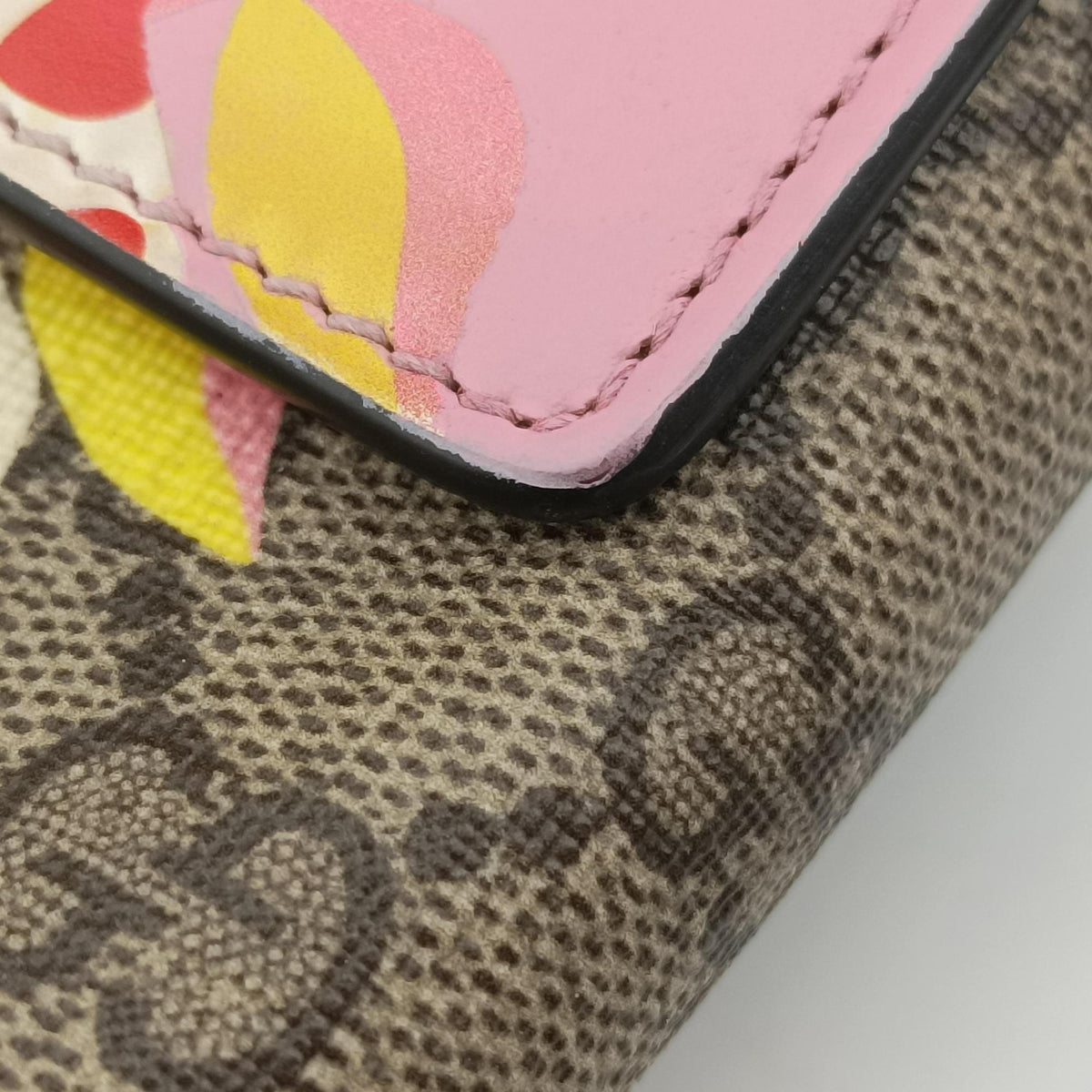 Padlock beige×Multicolour PVC coated canvas×Leather 652683 パドロック ベージュ×マルチカラー PVCコーティングキャンバス×レザー 652683