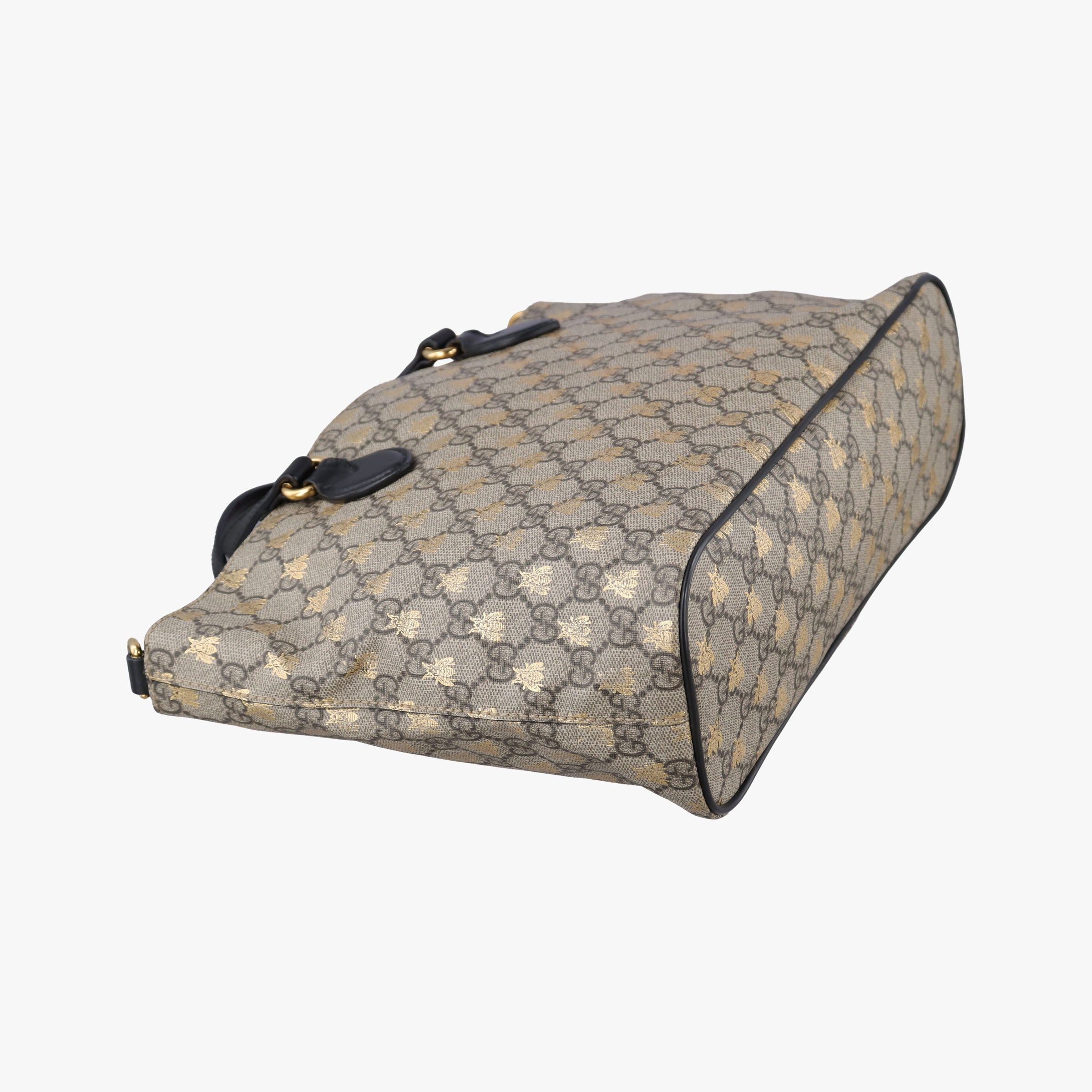 Pre-owned Gucci GG Supreme Bosco PATCHED Black PVC coated canvas 473887 handbag | stylenewstar