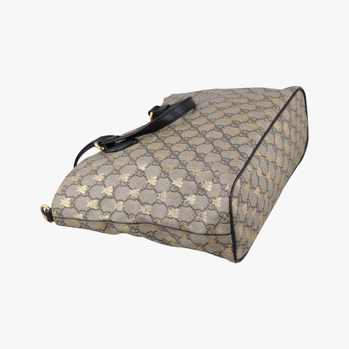 Pre-owned Gucci GG Supreme Bosco PATCHED Black PVC coated canvas 473887 handbag | stylenewstar