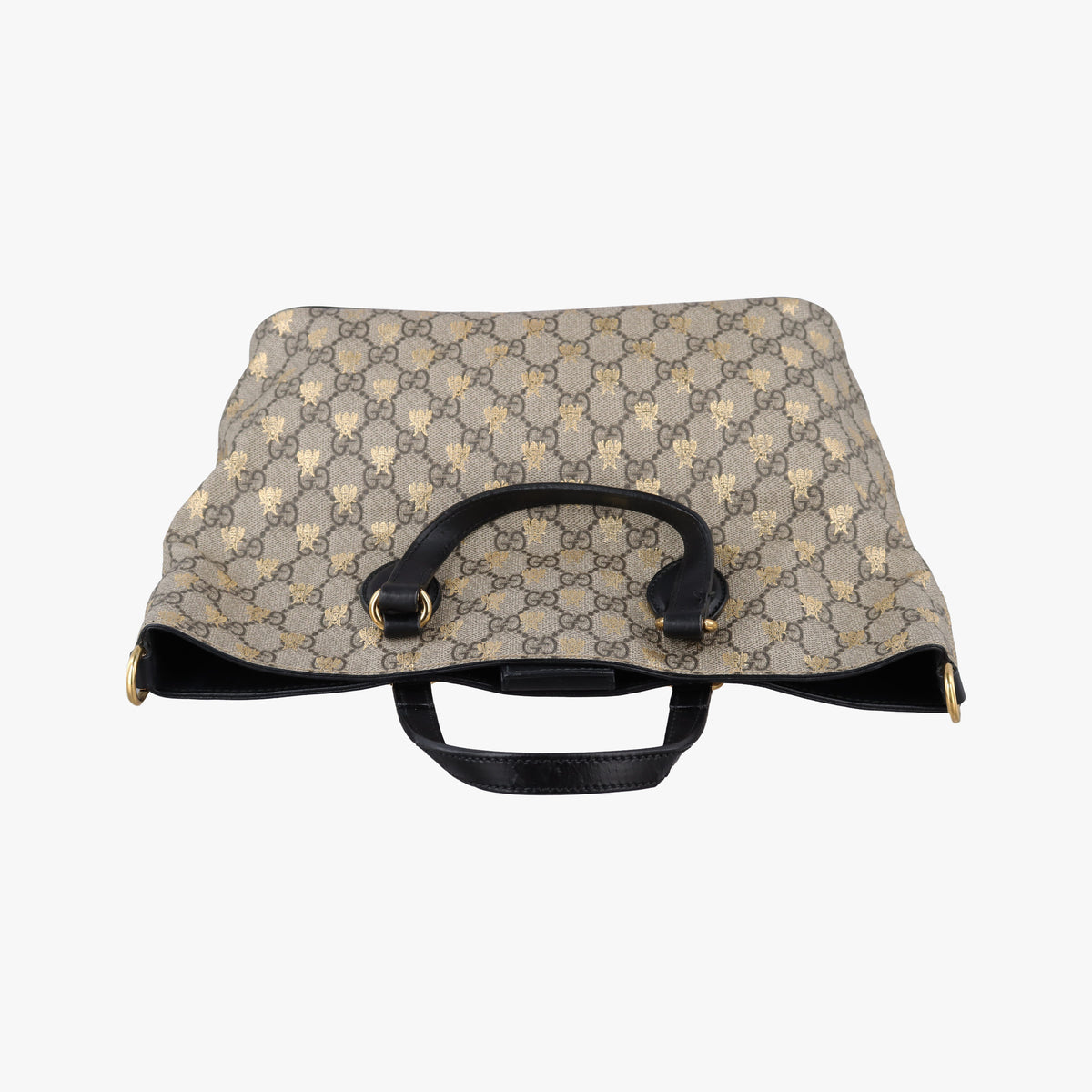 Pre-owned Gucci GG Supreme Bosco PATCHED Black PVC coated canvas 473887 handbag | stylenewstar