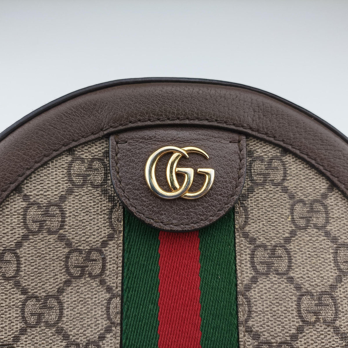 Pre-owned Gucci Ophidia Brown×beige×multi PVC coated canvas×Leather 550618 shoulderbag | stylenewstar