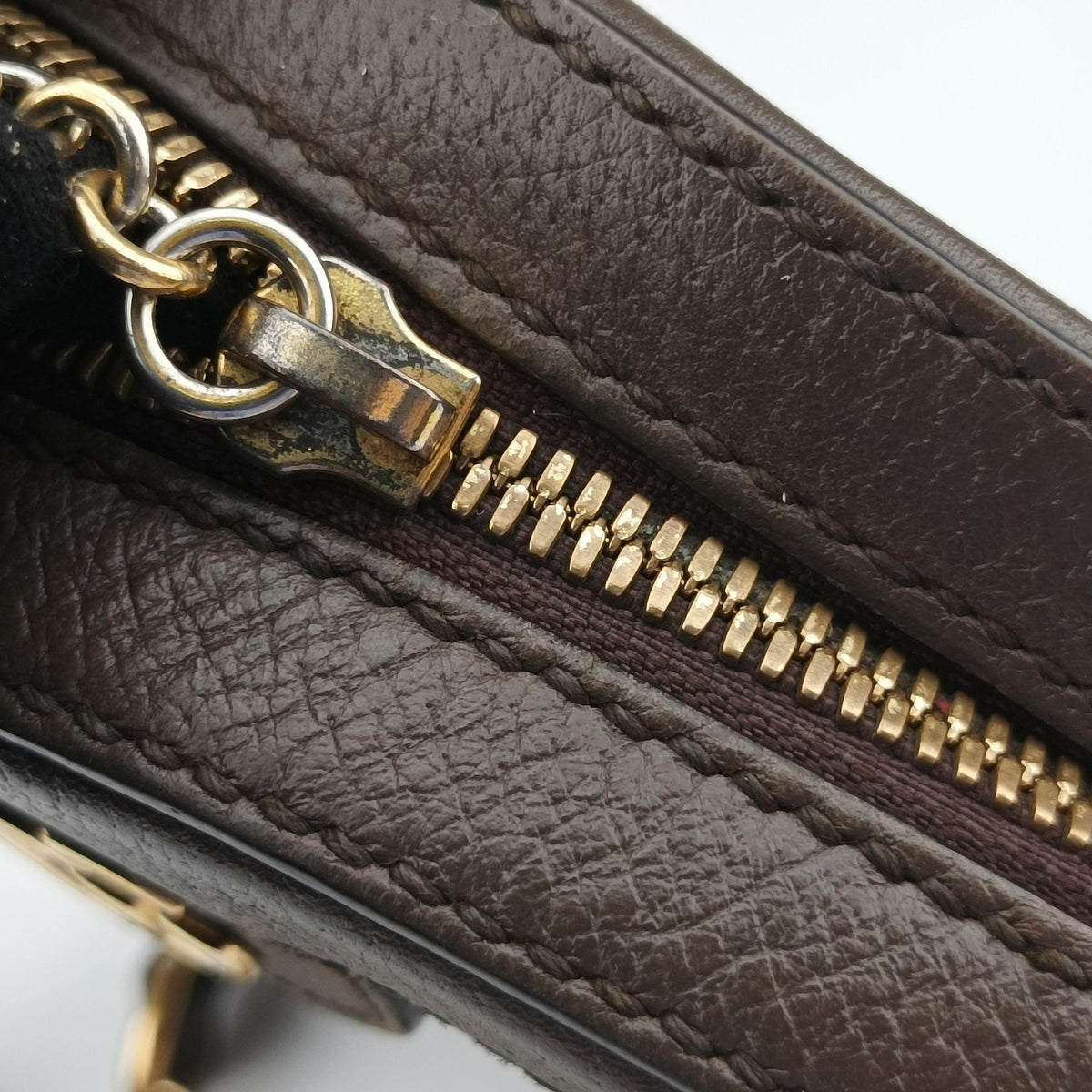 Pre-owned Gucci Ophidia Brown×beige×multi PVC coated canvas×Leather 550618 shoulderbag | stylenewstar