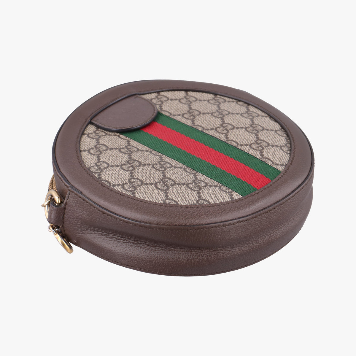 Pre-owned Gucci Ophidia Brown×beige×multi PVC coated canvas×Leather 550618 shoulderbag | stylenewstar