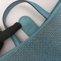 Pre-owned Gucci HORSEBIT 1955 Blue Leather × Straw 621144 shoulderbag | stylenewstar