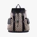 Pre-owned Gucci GG Supreme Beige x Black PVC coated canvas×Leather 450958 backpack/rucksack | stylenewstar