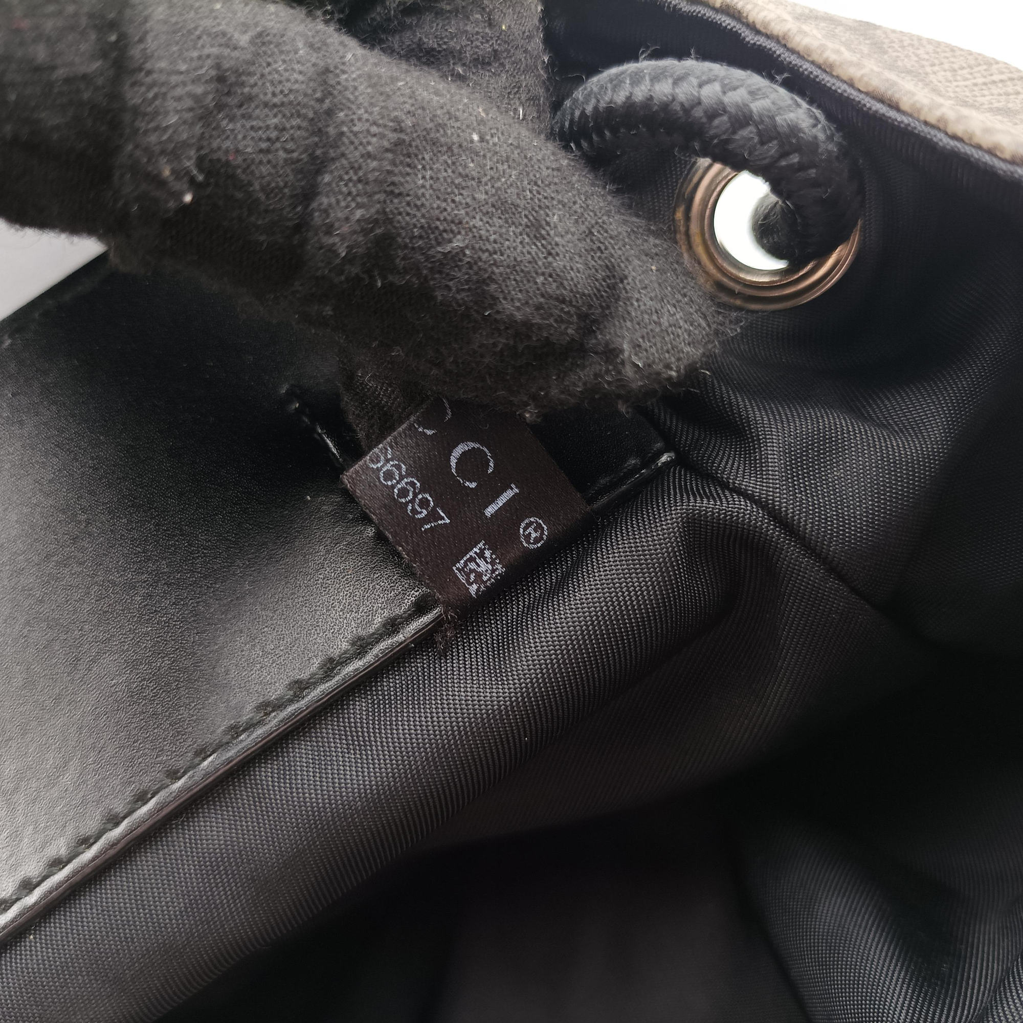 Pre-owned Gucci GG Supreme Beige x Black PVC coated canvas×Leather 450958 backpack/rucksack | stylenewstar