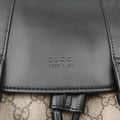 Pre-owned Gucci GG Supreme Beige x Black PVC coated canvas×Leather 450958 backpack/rucksack | stylenewstar