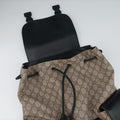 Pre-owned Gucci GG Supreme Beige x Black PVC coated canvas×Leather 450958 backpack/rucksack | stylenewstar