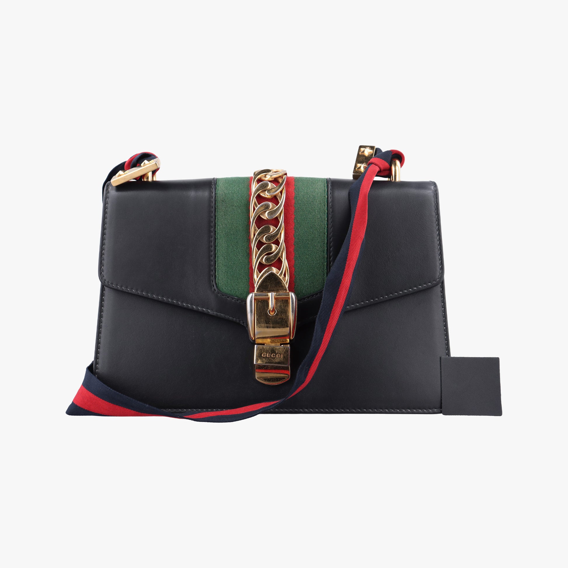 Sylvie Black×Green×Red Leather 421882 A021568744シルヴィ ブラック×グリーン×レッド レザー 421882 A021568744